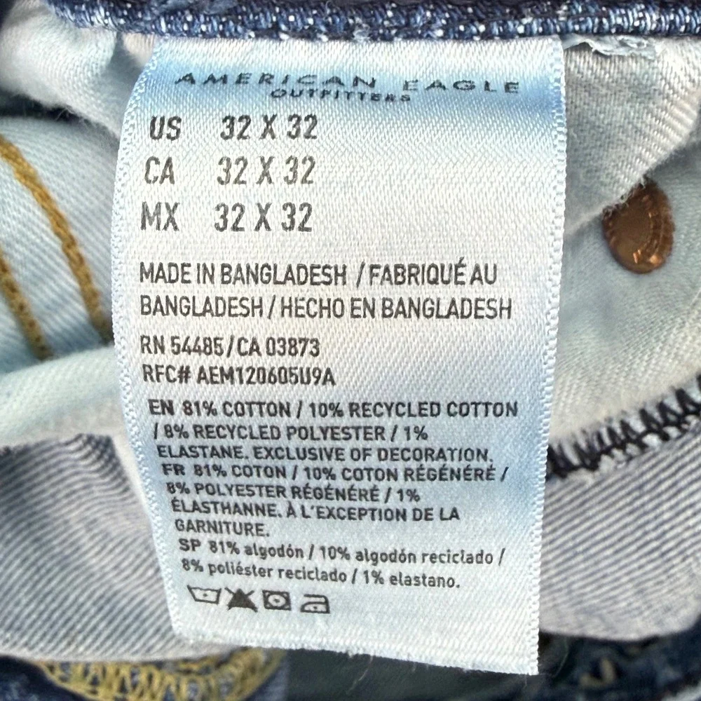 American Eagle Original Bootcut Jeans Mens 32x32 Blue Airflex+ Medium Wash